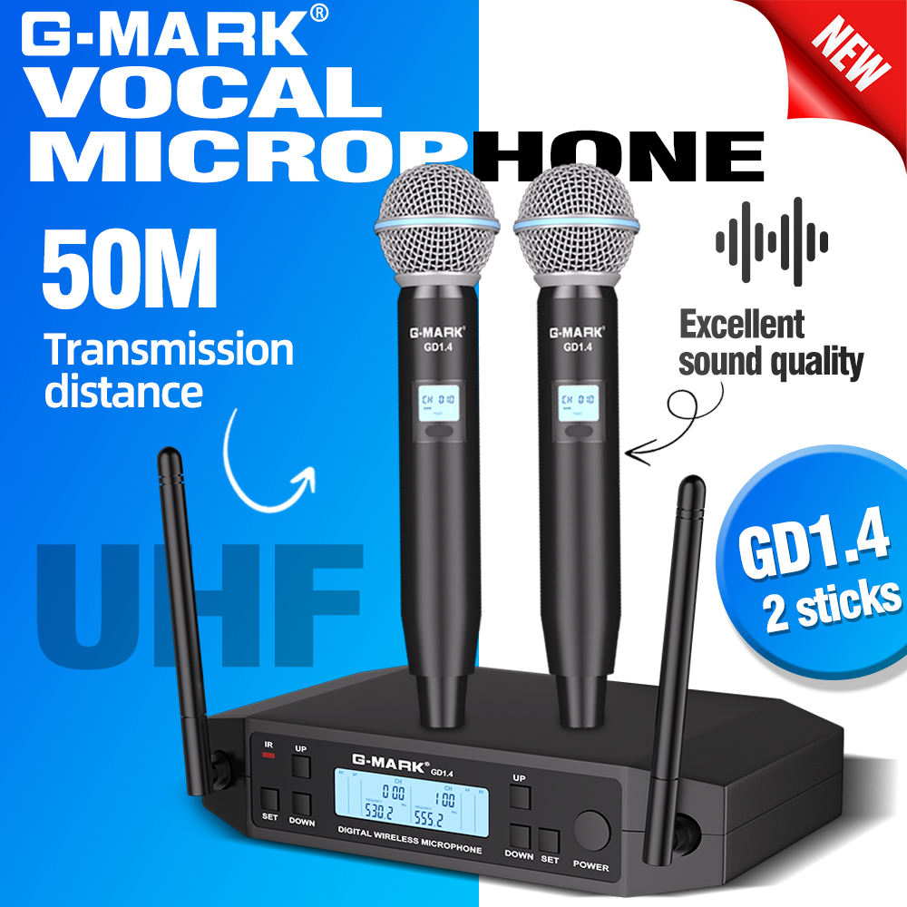 Shure Mic Sm7B - G-MARK GLXD4 プロフェッショナルUHFワイヤレスマイク ステージライブコンサート、ホームパーティー、結婚式、教会、バンド向け