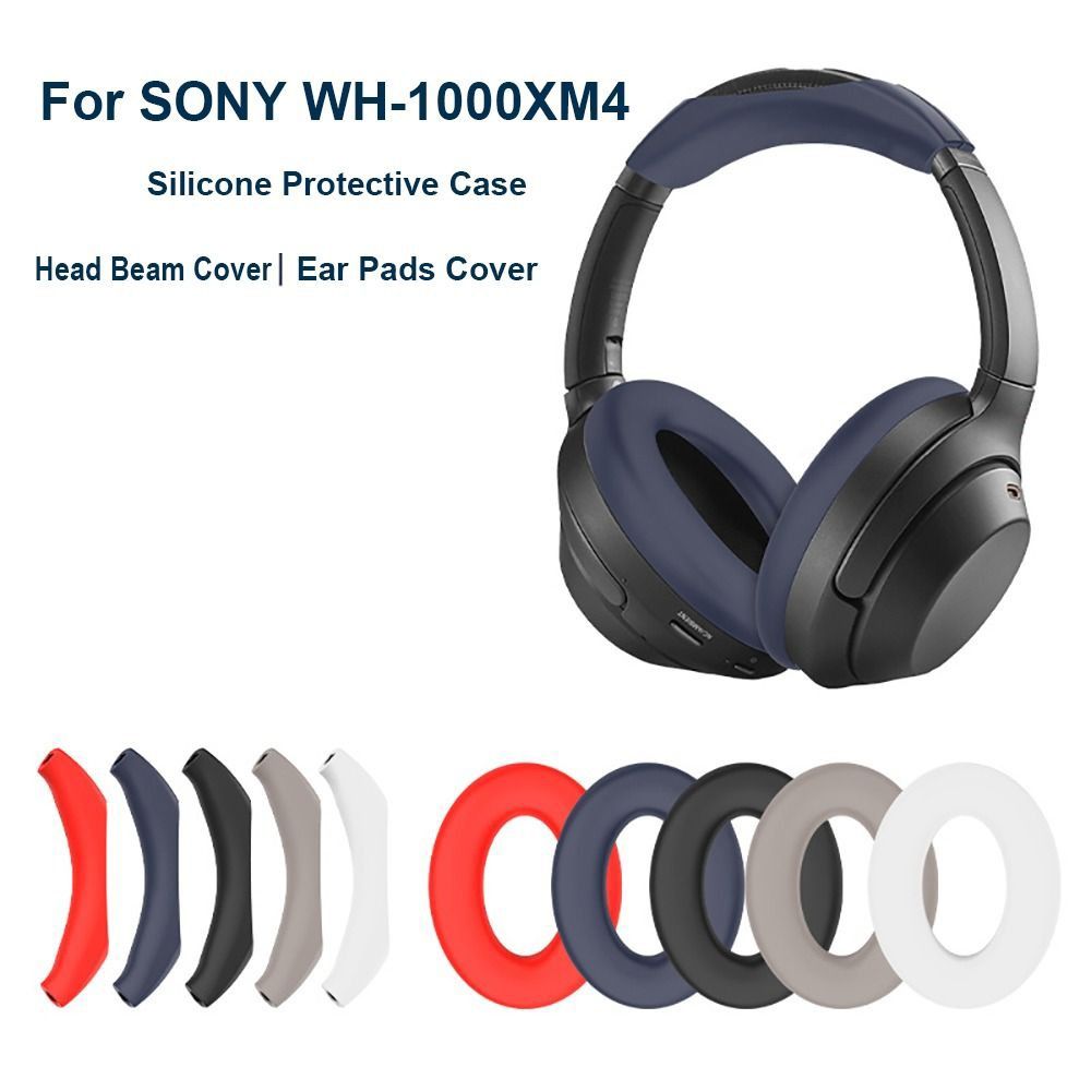 Sony Headphone Wh-1000Xm4 - ヘッドセットアクセサリー ヘッドホンイヤーパッドカバー 耐衝撃シリコンヘッドバンド保護ケース ソニーWH-1000XM4用 ソフト防塵