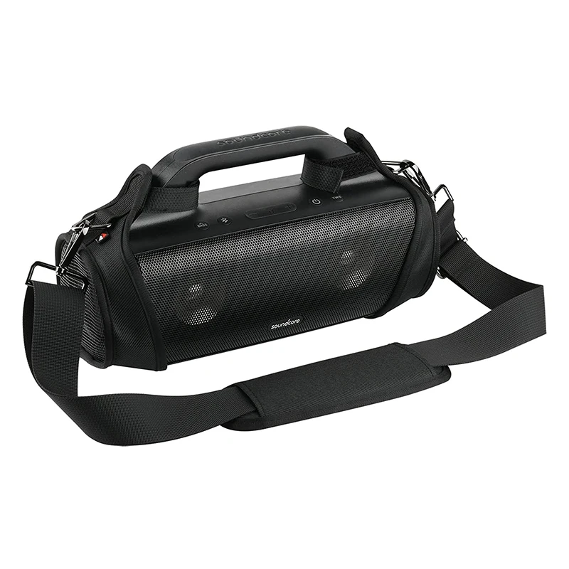 Anker Speaker Soundcore Motion+ - Anker Soundcore Motion Boom アウトドアスピーカー用トラベルキャリングストラップケース、サイドカバー付き調節可能なショルダーストラップ