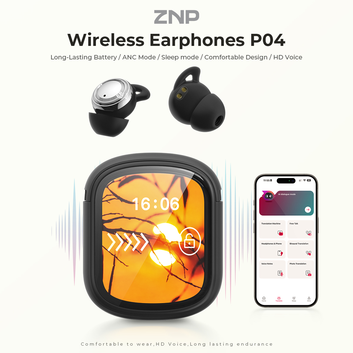 ZNP P04 睡眠補助イヤホン アクティブノイズキャンセリ - Usb C Earphone のレビューと価格