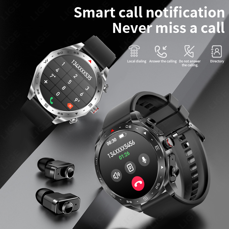 LIGE TWS 2-in-1 スマートウォッチ（内蔵ワイヤ - Wireless Earbuds Tws のレビューと価格