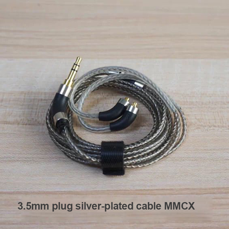 MMCX銀メッキヘッドフォンアップグレードケーブル、HiFi - Audiophile Headphone Wired のレビューと価格